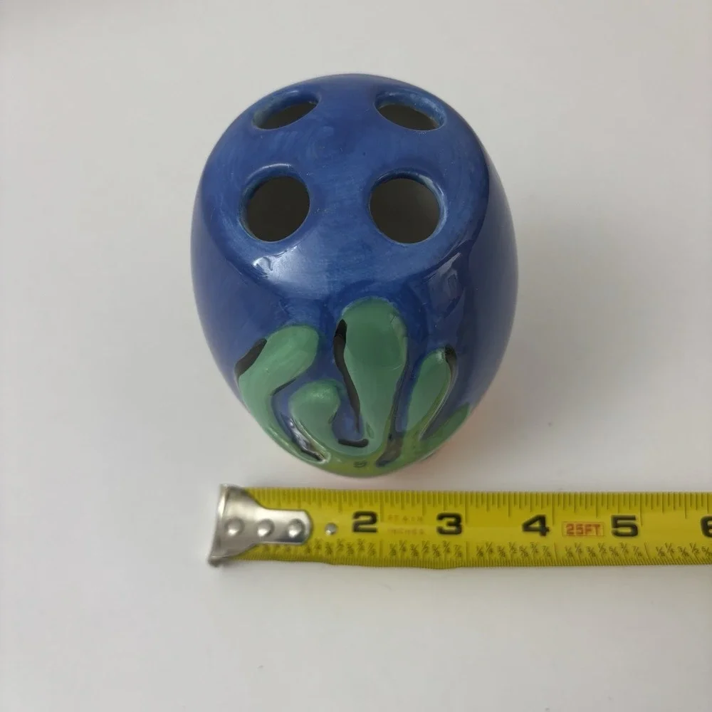 VTG Aquatic Ceramic Toothbrush Holder Bathroom Seaweed StarFish Sea Life 90s